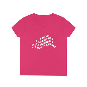 Breastfeed Anywhere! V-Neck T-Shirt