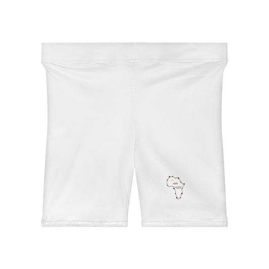 We Rose Juneteenth Biker Shorts ( White)