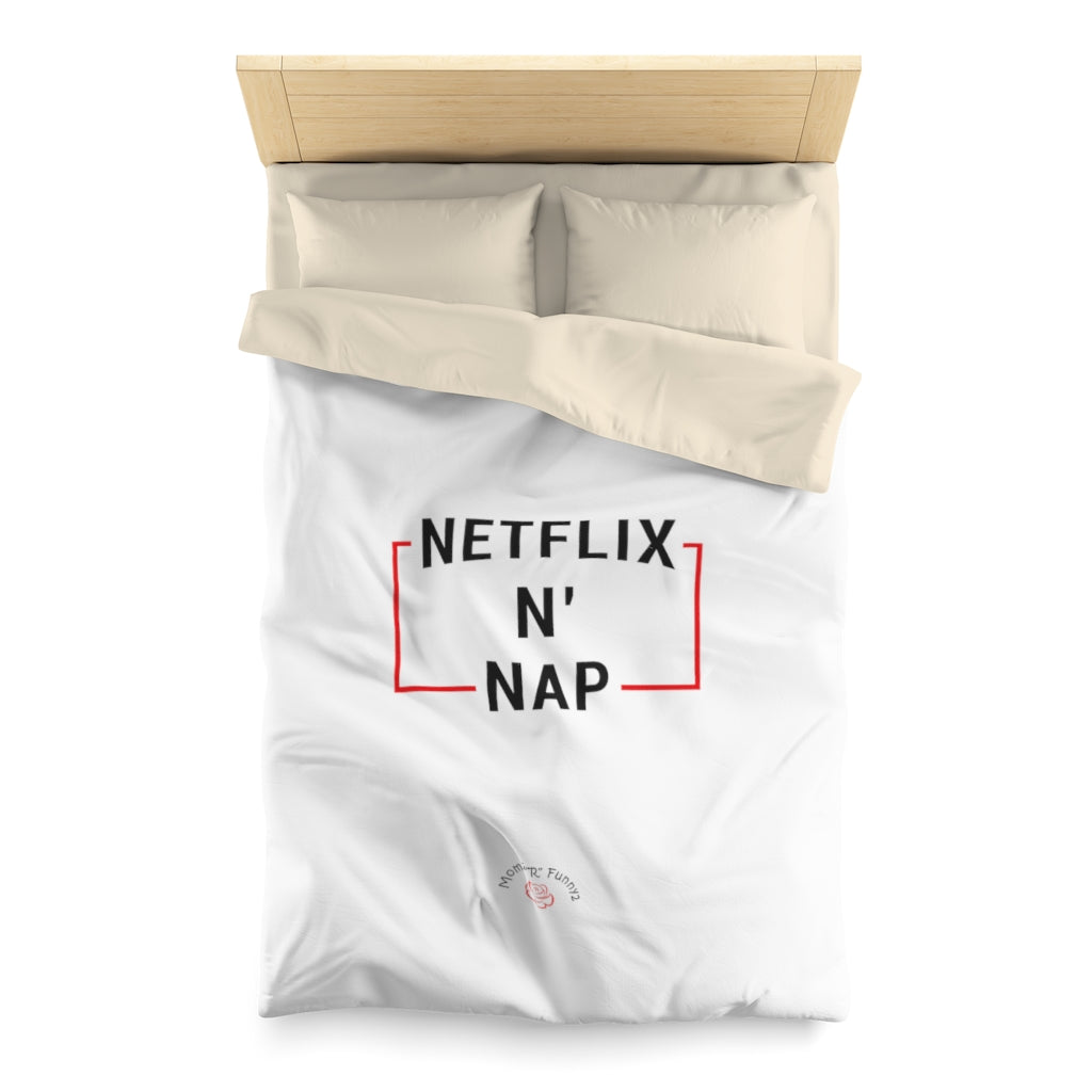 Netflix N' Nap Microfiber Duvet Cover (Black)