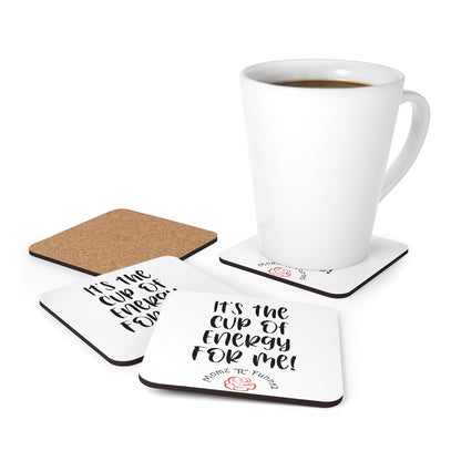 Cup of Energy Corkwood Coaster Set