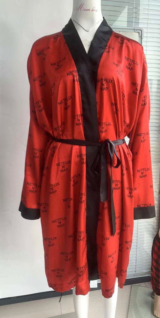 Netfilx N' Nap Silk Kimono Robe