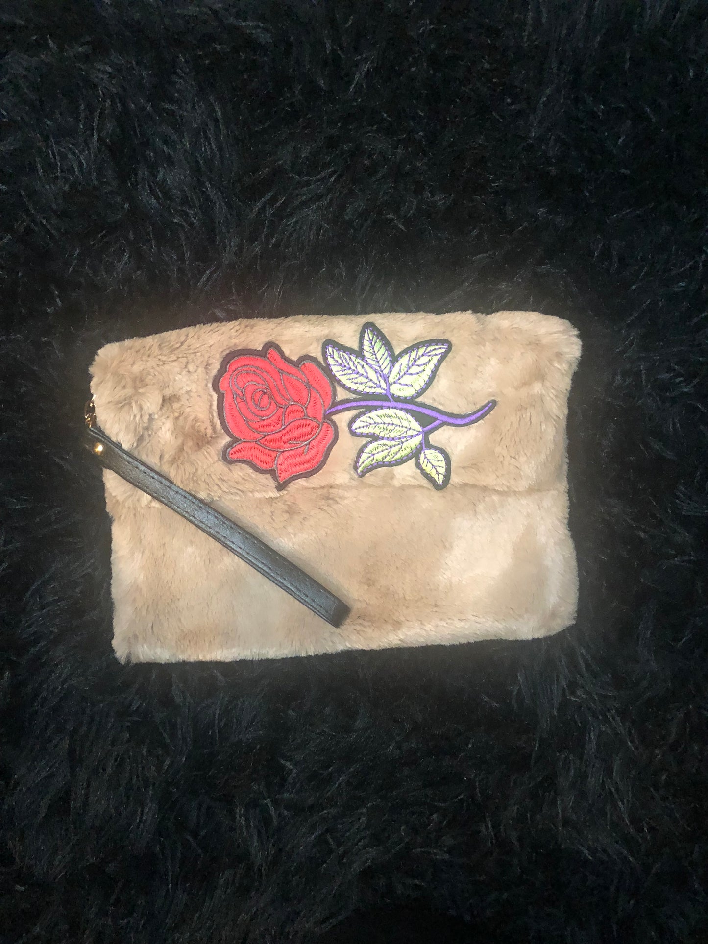 Bring Sandy Tan To The Beach Rose Clutch